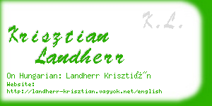 krisztian landherr business card